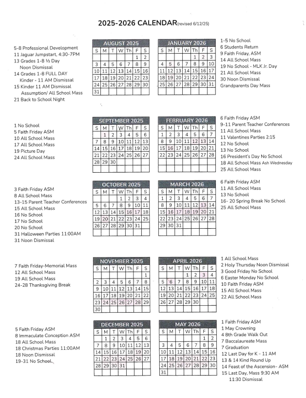 202526 School Calendar